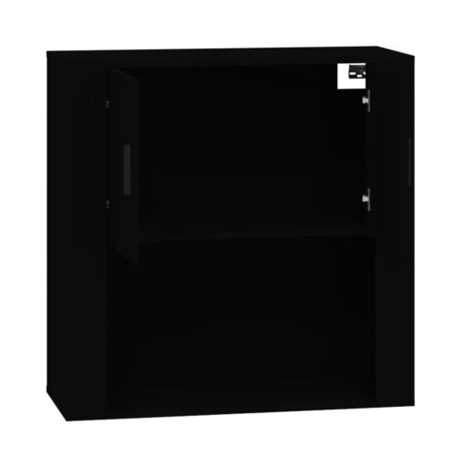 vidaXL Wall Cabinet Black 80x33x80 cm Engineered Wood - Image 4