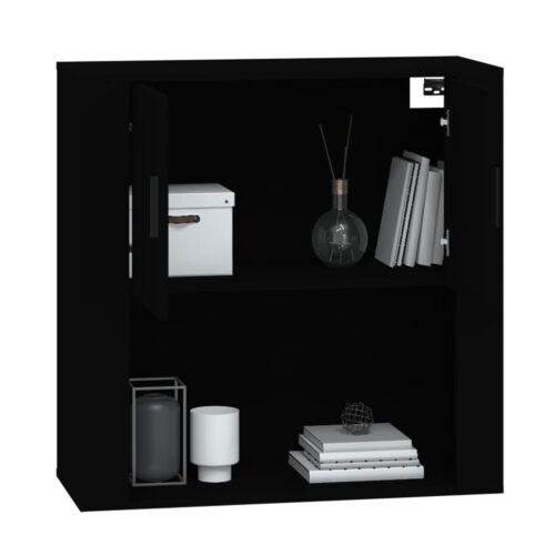 vidaXL Wall Cabinet Black 80x33x80 cm Engineered Wood - Image 10