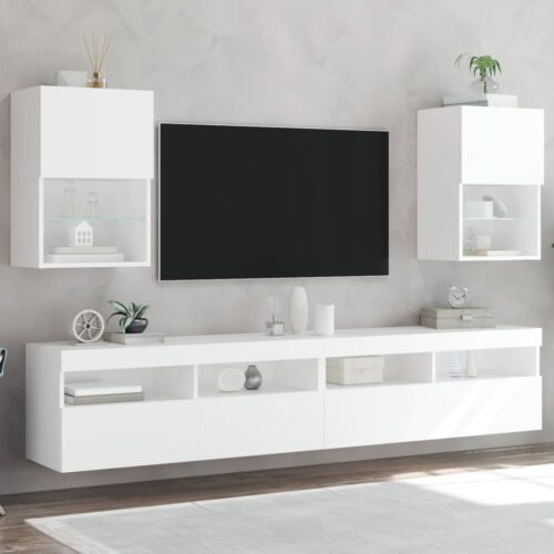 TV Cabinets with LED Lights 2pcs White 40.5x30x60cm - Image 12