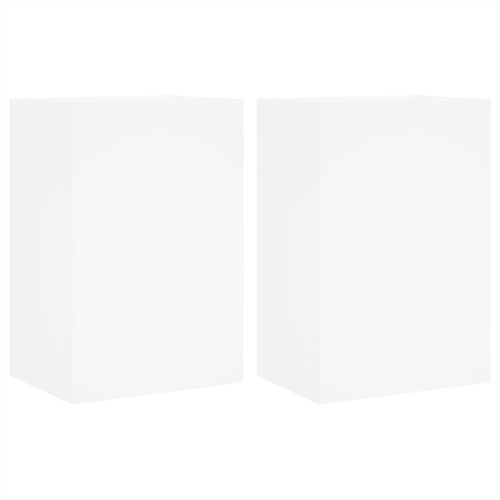 TV Wall Cabinets 2pcs White 40.5x30x60cm Engineered Wood