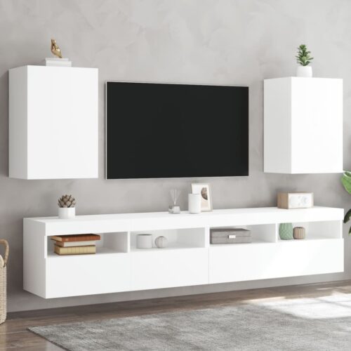 TV Wall Cabinets 2pcs White 40.5x30x60cm Engineered Wood - Image 12