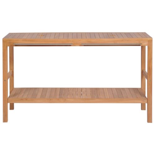Bathroom Vanity Cabinet Solid Teak 132x45x75cm - Image 3