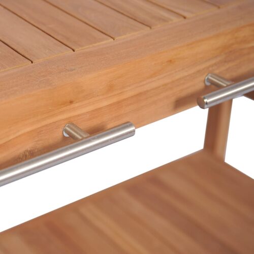 Bathroom Vanity Cabinet Solid Teak 132x45x75cm - Image 8