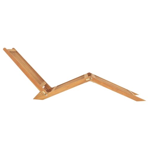 Sun Lounger Solid Teak Wood - Image 2