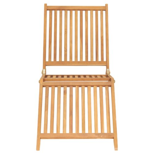 Sun Lounger Solid Teak Wood - Image 4