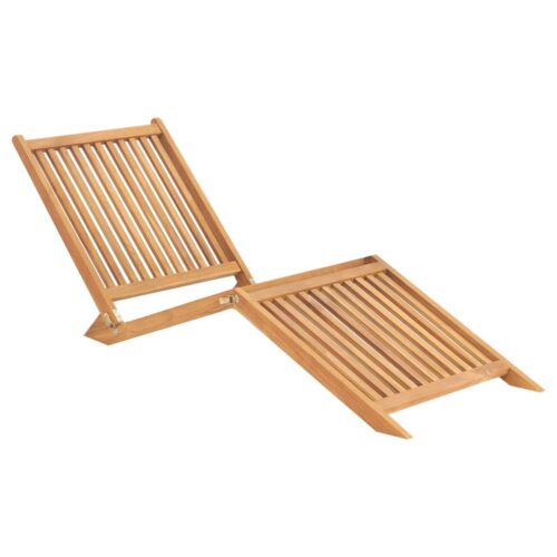Sun Lounger Solid Teak Wood - Image 9