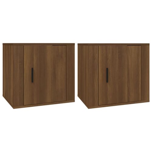 Bedside Cabinets 2pcs Brown Oak 50x39x47cm