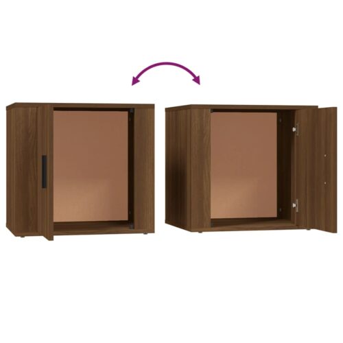 Bedside Cabinets 2pcs Brown Oak 50x39x47cm - Image 9