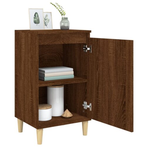 Bedside Cabinets 2pcs Brown Oak 40x35x70cm Engineered Wood - Image 4