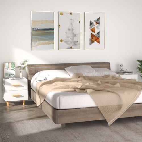 Bed Cabinets 2pcs White 40x35x47.5cm - Image 8