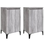 Bedside Cabinets 2pcs Grey Sonoma 40x35x70cm Engineered Wood