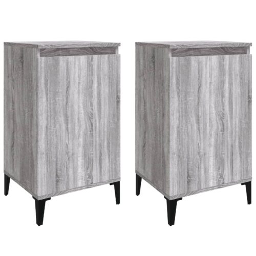 Bedside Cabinets 2pcs Grey Sonoma 40x35x70cm Engineered Wood
