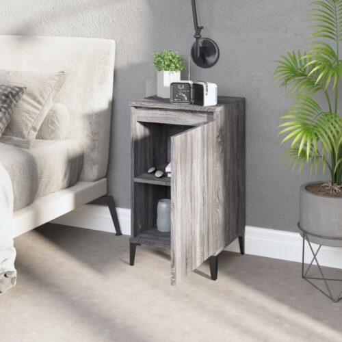 Bedside Cabinets 2pcs Grey Sonoma 40x35x70cm Engineered Wood - Image 3