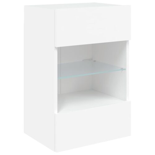 TV Wall Cabinets with LED Lights 2pcs White 40x30x60.5cm - Image 6