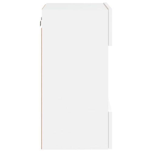 TV Wall Cabinets with LED Lights 2pcs White 40x30x60.5cm - Image 9