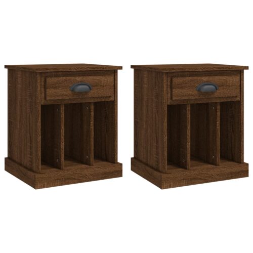 Bedside Cabinets 2pcs Brown Oak 43x36x50cm