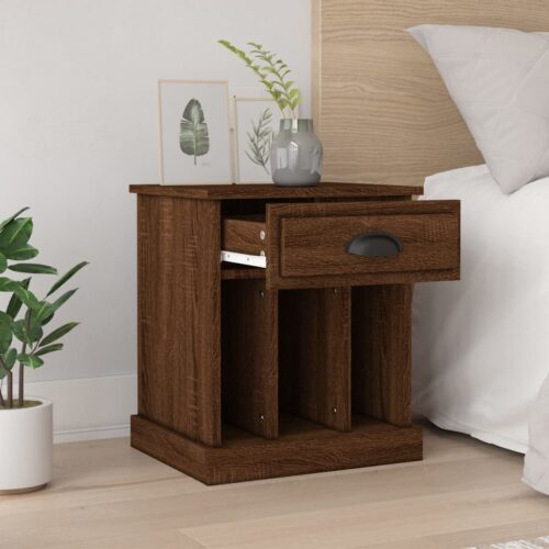 Bedside Cabinets 2pcs Brown Oak 43x36x50cm - Image 3