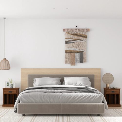 Bedside Cabinets 2pcs Brown Oak 43x36x50cm - Image 12