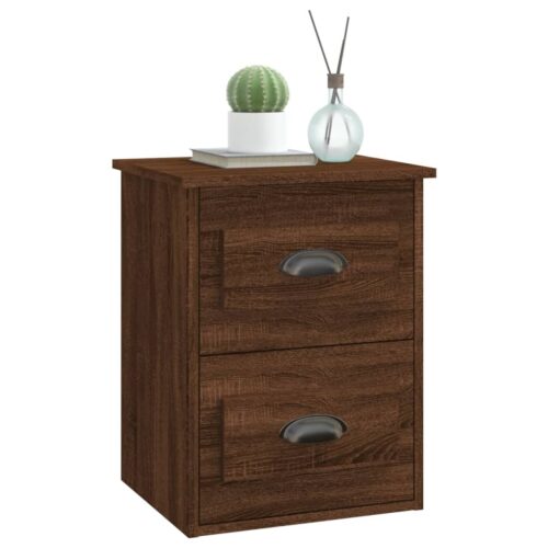 Wall-mounted Bedside Cabinets 2pcs Brown Oak 41.5x36x53cm - Image 5