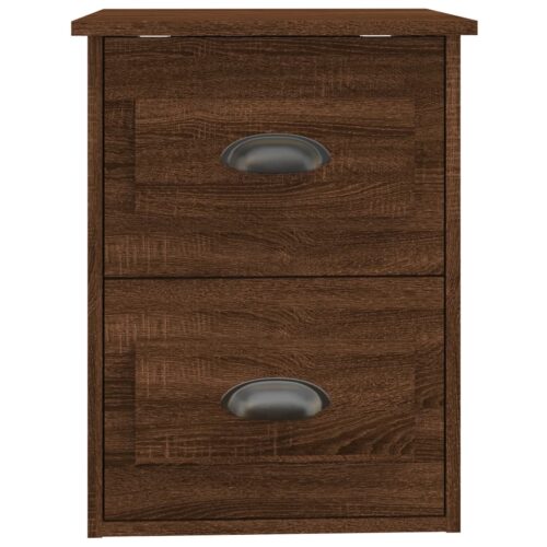 Wall-mounted Bedside Cabinets 2pcs Brown Oak 41.5x36x53cm - Image 9