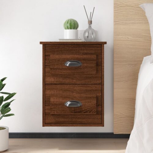 Wall-mounted Bedside Cabinets 2pcs Brown Oak 41.5x36x53cm - Image 12