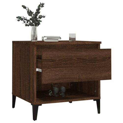 Side Tables 2pcs Brown Oak 50x46x50cm Engineered Wood - Image 5