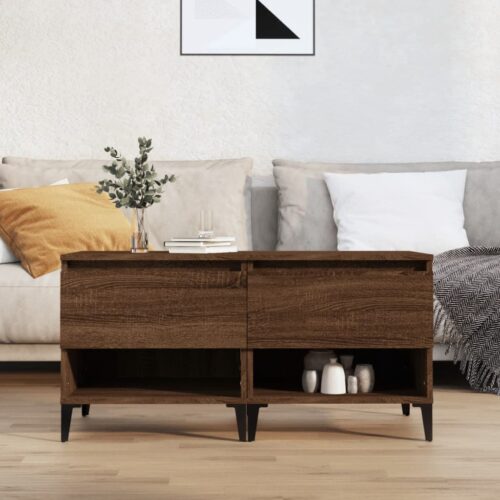 Side Tables 2pcs Brown Oak 50x46x50cm Engineered Wood - Image 12