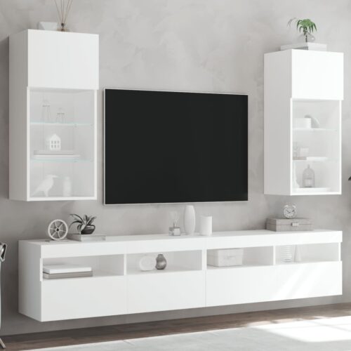 TV Cabinets with LED Lights 2pcs White 40.5x30x90cm - Image 12