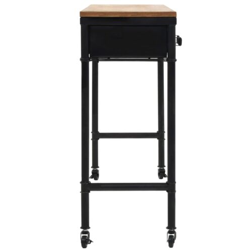 Console Table MDF Fir Wood 100x33.5x80cm - Image 4