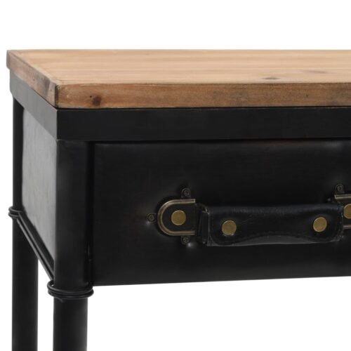 Console Table MDF Fir Wood 100x33.5x80cm - Image 5