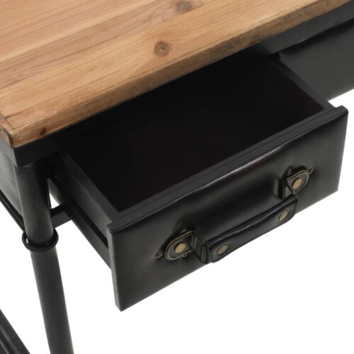 Console Table MDF Fir Wood 100x33.5x80cm - Image 6