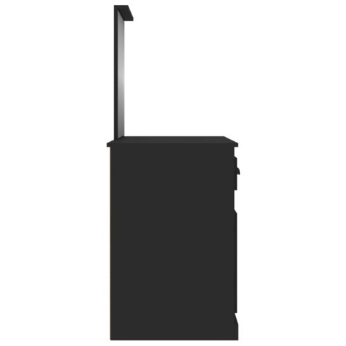 Dressing Table with Mirror Black 90x50x132.5cm Engineered Wood - Image 8