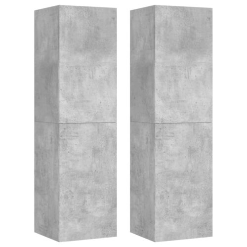 TV Cabinets 2pcs Concrete Grey 30.5x30x110cm Engineered Wood
