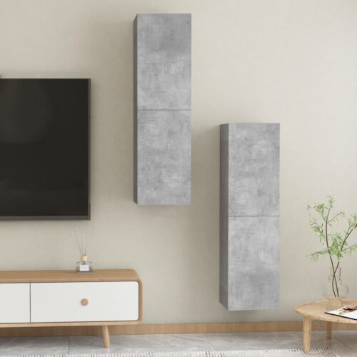 TV Cabinets 2pcs Concrete Grey 30.5x30x110cm Engineered Wood - Image 11