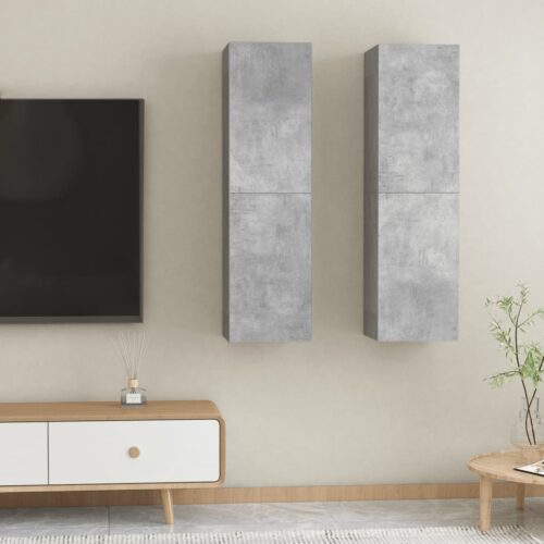 TV Cabinets 2pcs Concrete Grey 30.5x30x110cm Engineered Wood - Image 12