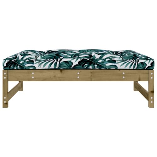 120x80cm Pine Wood Outdoor Footstool Garden Patio Bench Ottoman Chair Seat - Image 4