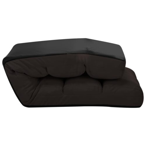 Folding Floor Chair Brown Faux Leather - Image 6
