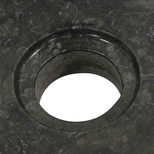 Bathroom Vanity Cabinet Solid Wood Teak with Sinks Marble Black - Image 9