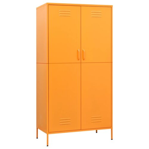 Wardrobe Mustard Yellow 90x50x180cm Steel - Image 2