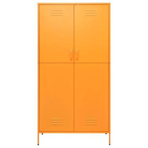 Wardrobe Mustard Yellow 90x50x180cm Steel - Image 3