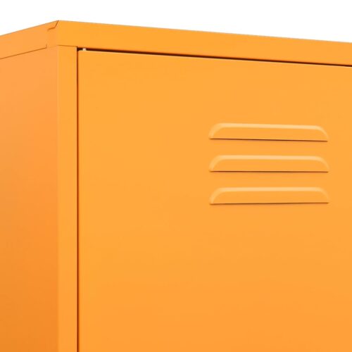 Wardrobe Mustard Yellow 90x50x180cm Steel - Image 8