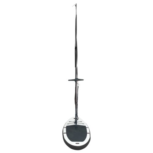 Inflatable Stand Up Paddleboard with Sail Set Paddle Board SUP Kayak Surfboard Black White - Image 5
