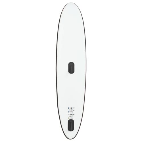 Inflatable Stand Up Paddleboard with Sail Set Paddle Board SUP Kayak Surfboard Black White - Image 7