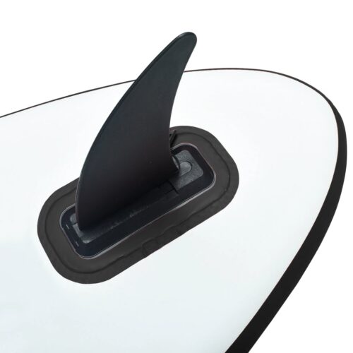 Inflatable Stand Up Paddleboard with Sail Set Paddle Board SUP Kayak Surfboard Black White - Image 10