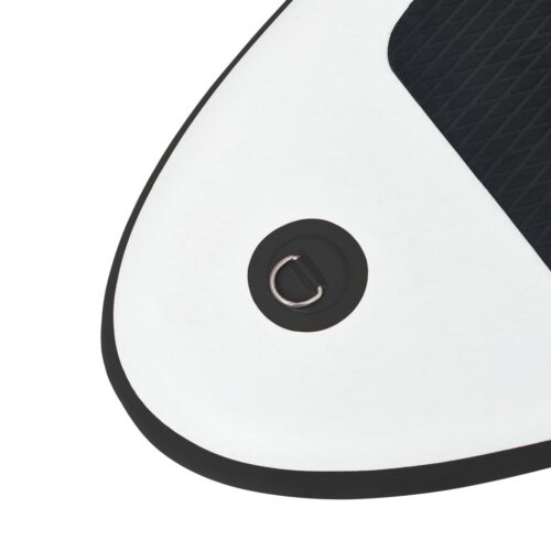 Inflatable Stand Up Paddleboard with Sail Set Paddle Board SUP Kayak Surfboard Black White - Image 11
