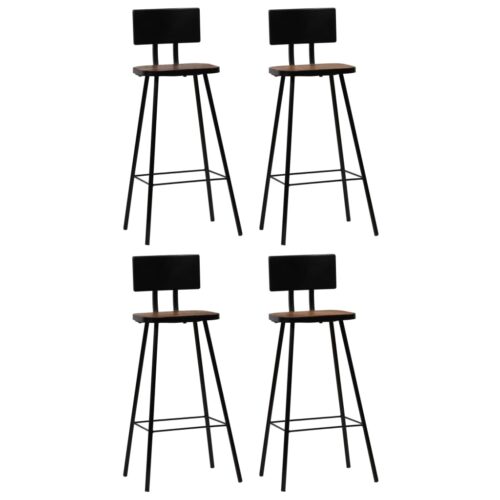 Bar Chairs 4pcs Solid Reclaimed Wood