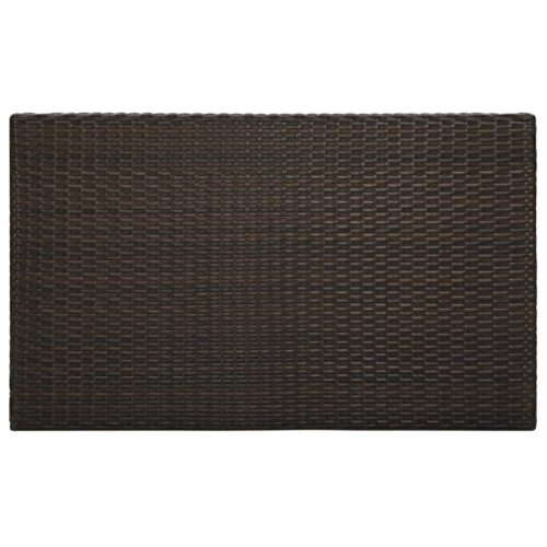 7-Piece Garden Bar Set with Cushions Poly Rattan Wicker Outdoor Patio Furniture Brown - Image 11