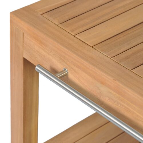 Bathroom Vanity Cabinet Solid Wood Teak with Sinks Marble Black - Image 7