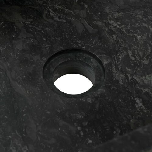 Bathroom Vanity Cabinet Solid Wood Teak with Sinks Marble Black - Image 9