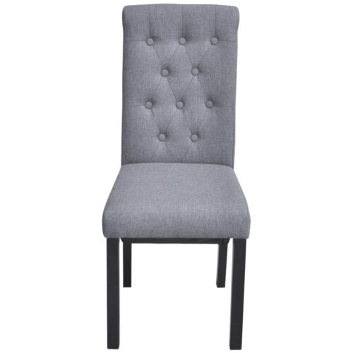 Dining Chairs 6pcs Light Grey Fabric - Image 2